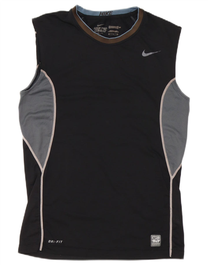 Nike Herre Dri Fit Grafisk Vest Top XL Sort Colourblock Polyester