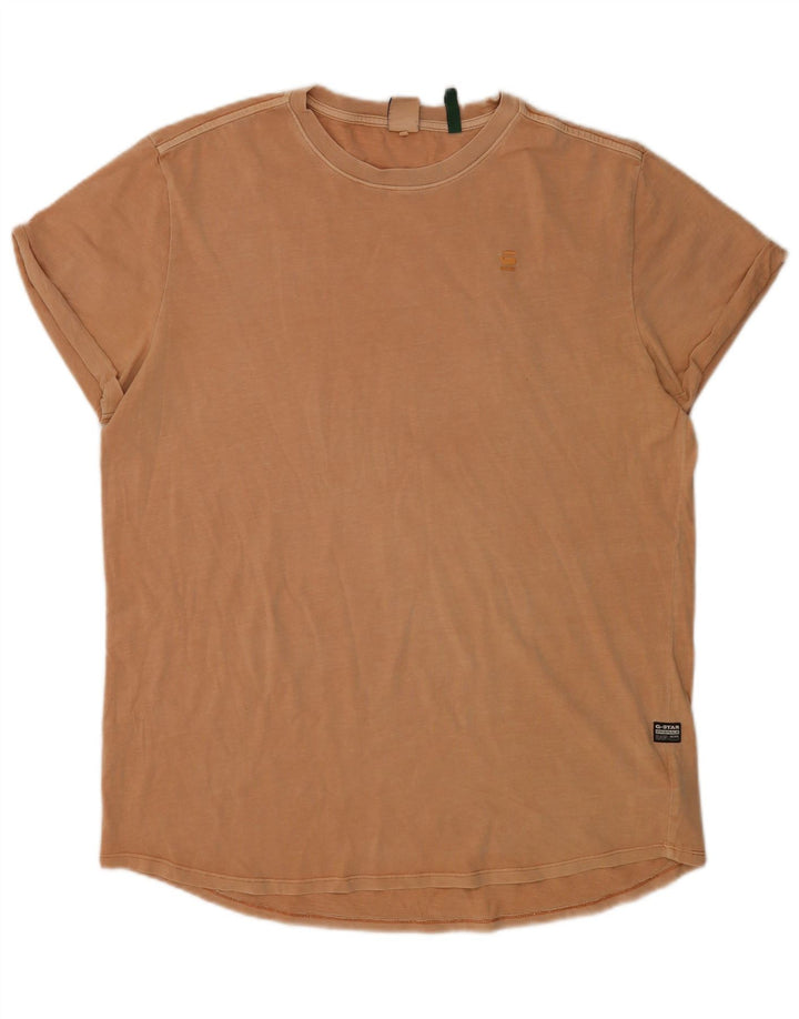 G-Star Herre T-Shirt Top XL Beige Bomuld