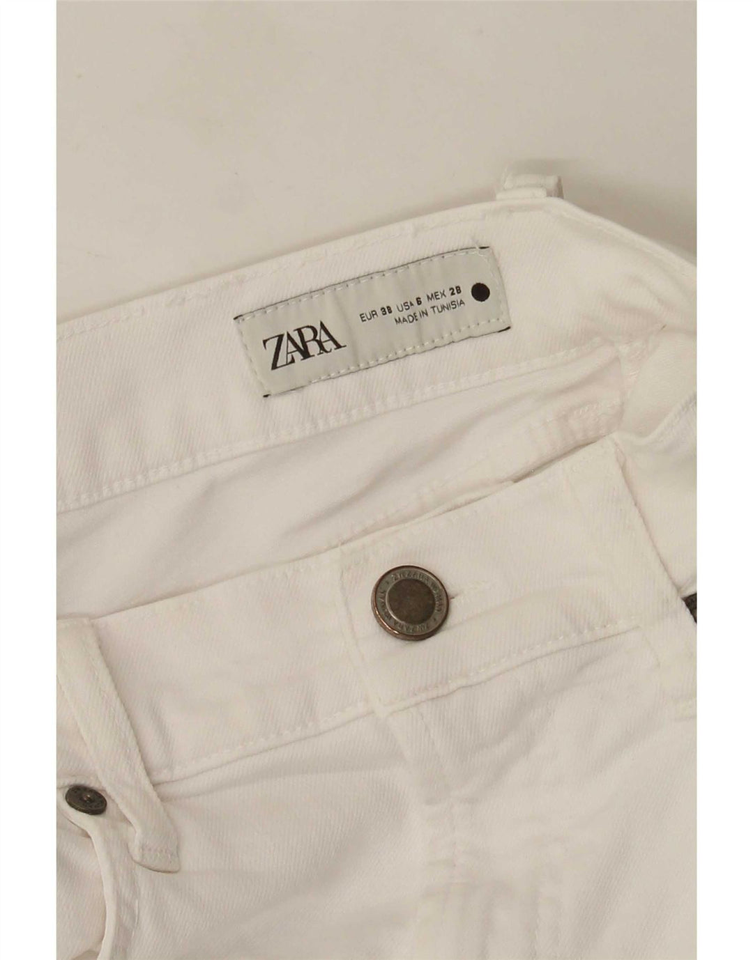 Zara Womens Cropped Jeans EU 38 Small W28 L26 White
