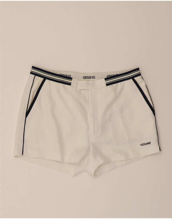 CRANE Mens Sport Shorts IT 54 2XL  White Polyester Vintage Crane and Second-Hand Crane from Messina Hembry 