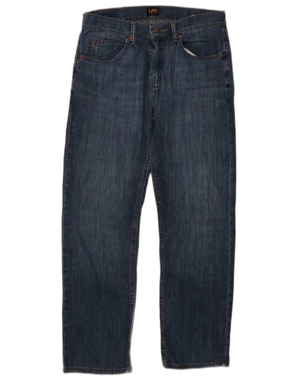 Lee Straight Jeans til mænd W32 L30 Marineblå bomuld
