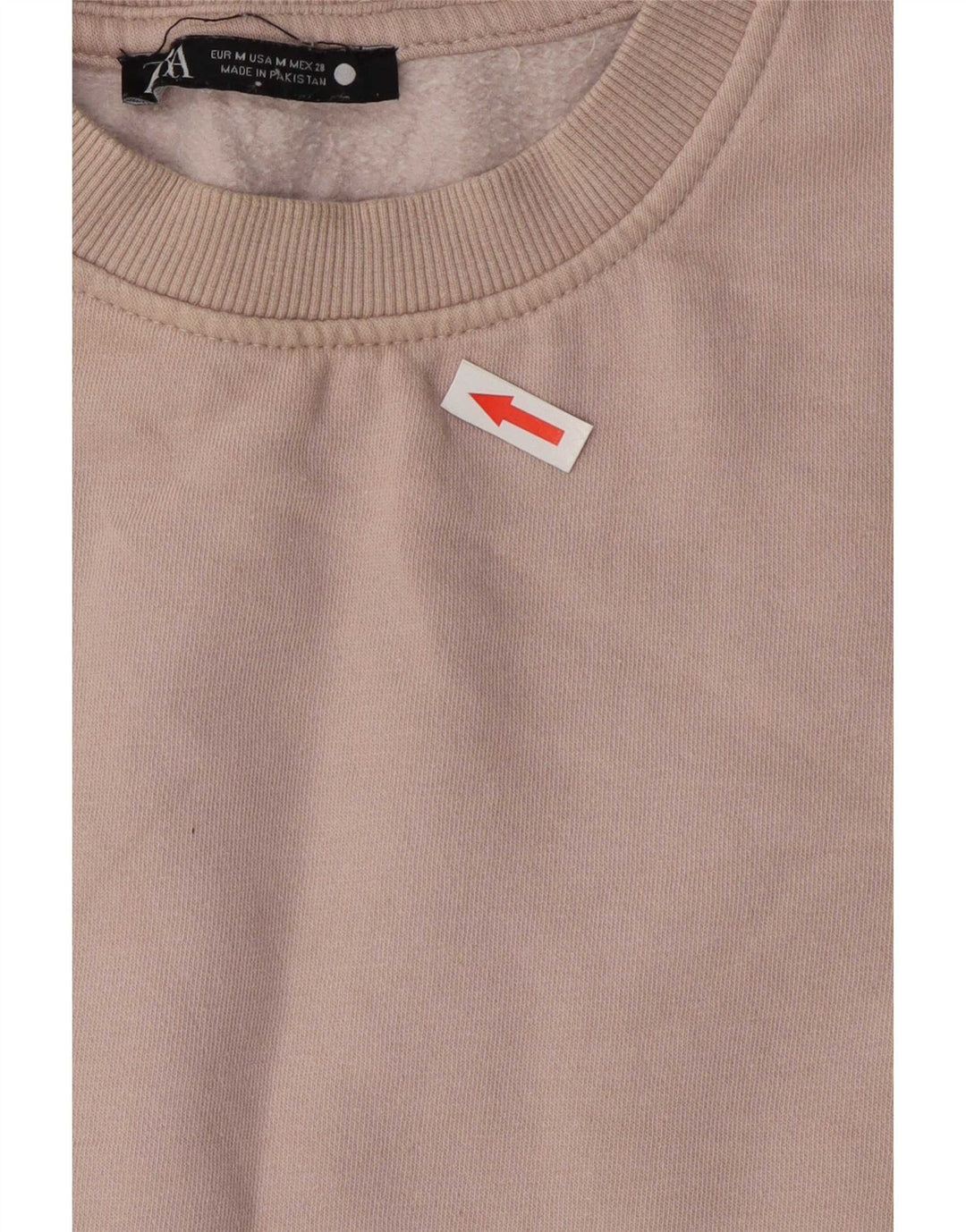 Zara Sweatshirt Jumper UK 14 Medium Beige Bomuld