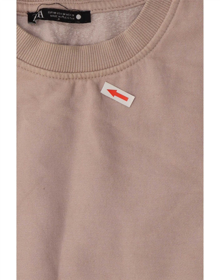 Zara Sweatshirt Jumper UK 14 Medium Beige Bomuld