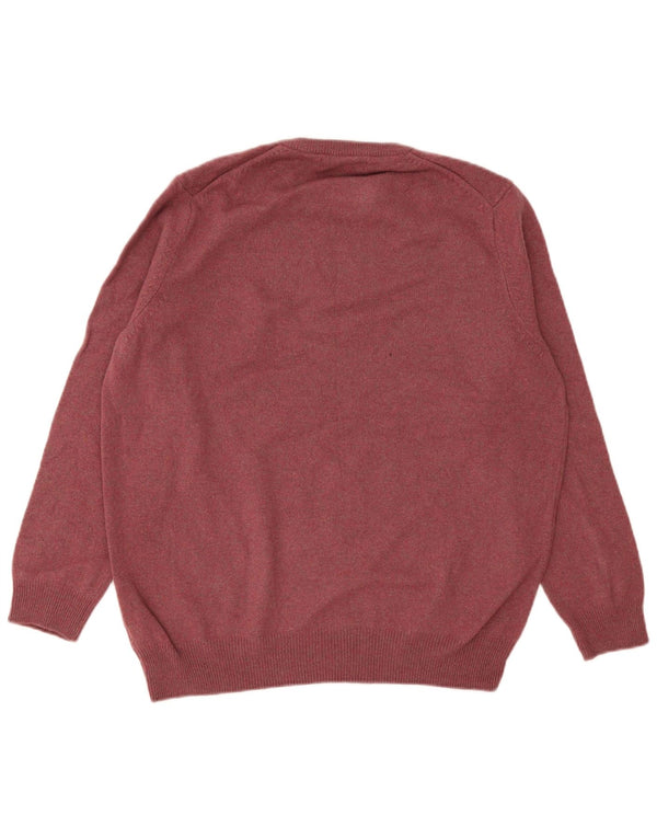 Marks & Spencer Herre sweater med rund hals XL Bourgogne lammeuld