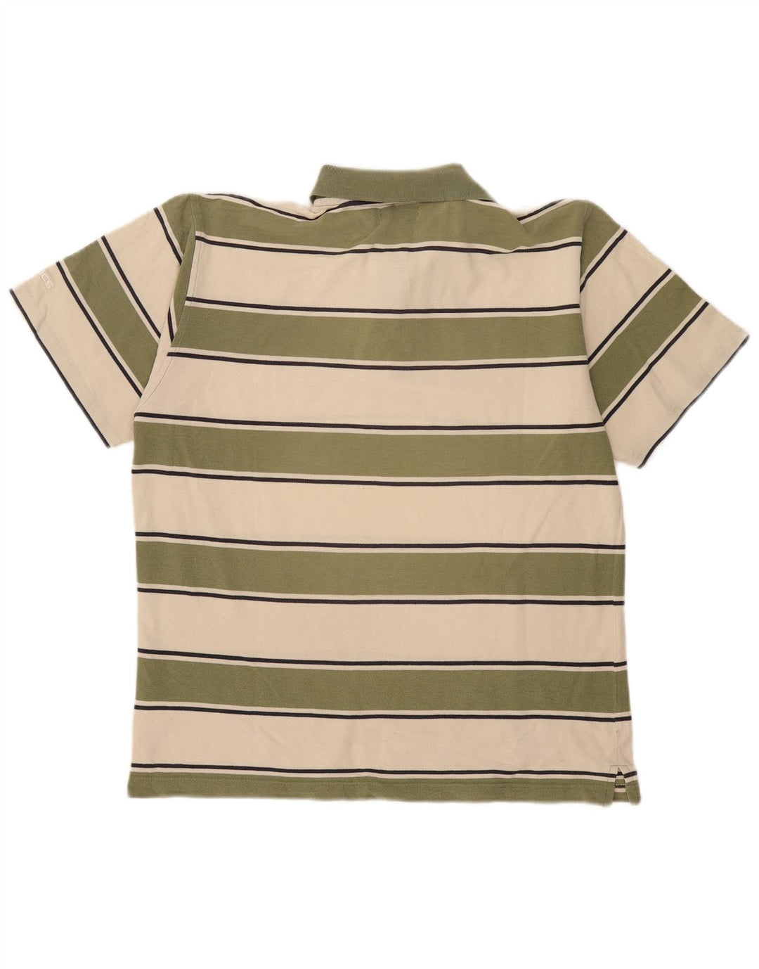 Asics Poloshirt til mænd Medium Khaki stribet bomuld