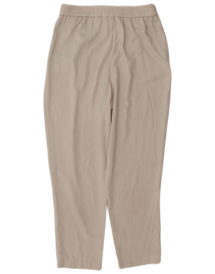 Zara Dame tilspidsede Casual Bukser Små W26 L25 Beige Polyester