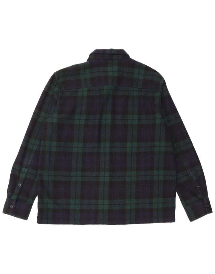 Nudie jeans herre flannel skjorte stor marineblå ternet uld