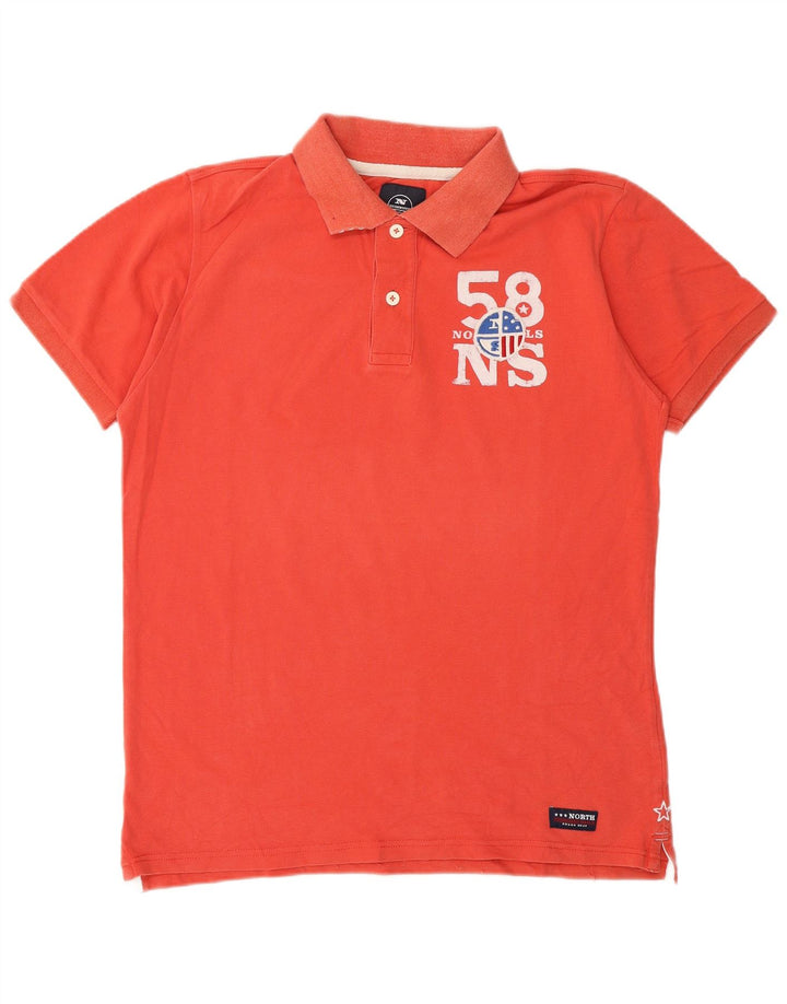 North Sails Herre Grafisk Polo Shirt Stor Orange Bomuld