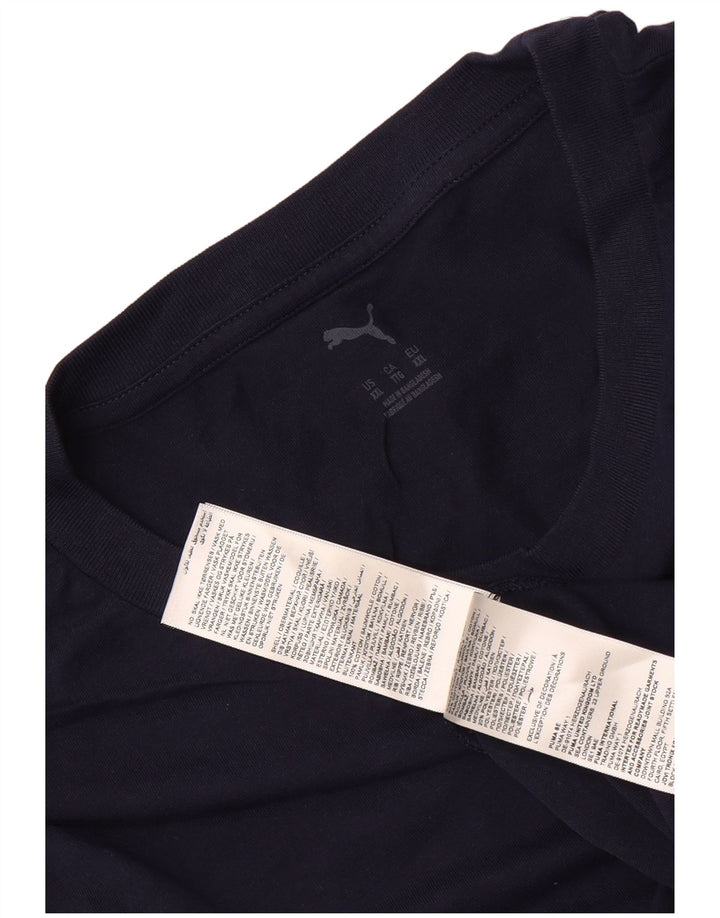 Puma herre T-shirt top 2XL marineblå bomuld