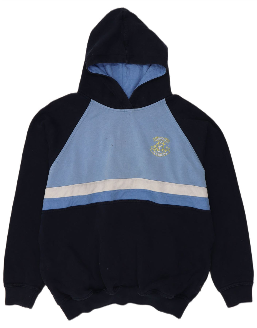 O'Neills Dame Oversized Hoodie Jumper UK 14 Medium Navy Blue Colourblock