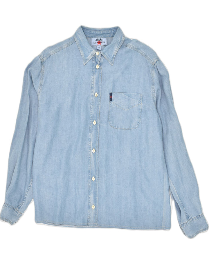 LES COPAINS Womens Denim Shirt IT 44 Medium Blue Cotton Vintage Les Copains and Second-Hand Les Copains from Messina Hembry 