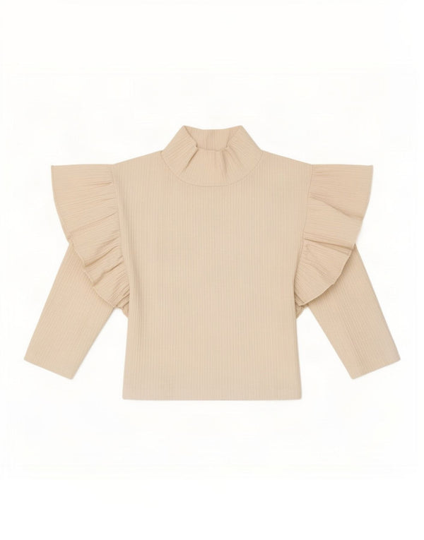 Zara Womens Crop Top 3/4 ærme UK 8 Small White