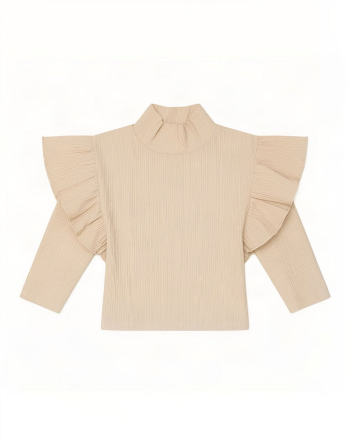 Zara Womens Crop Top 3/4 ærme UK 8 Small White