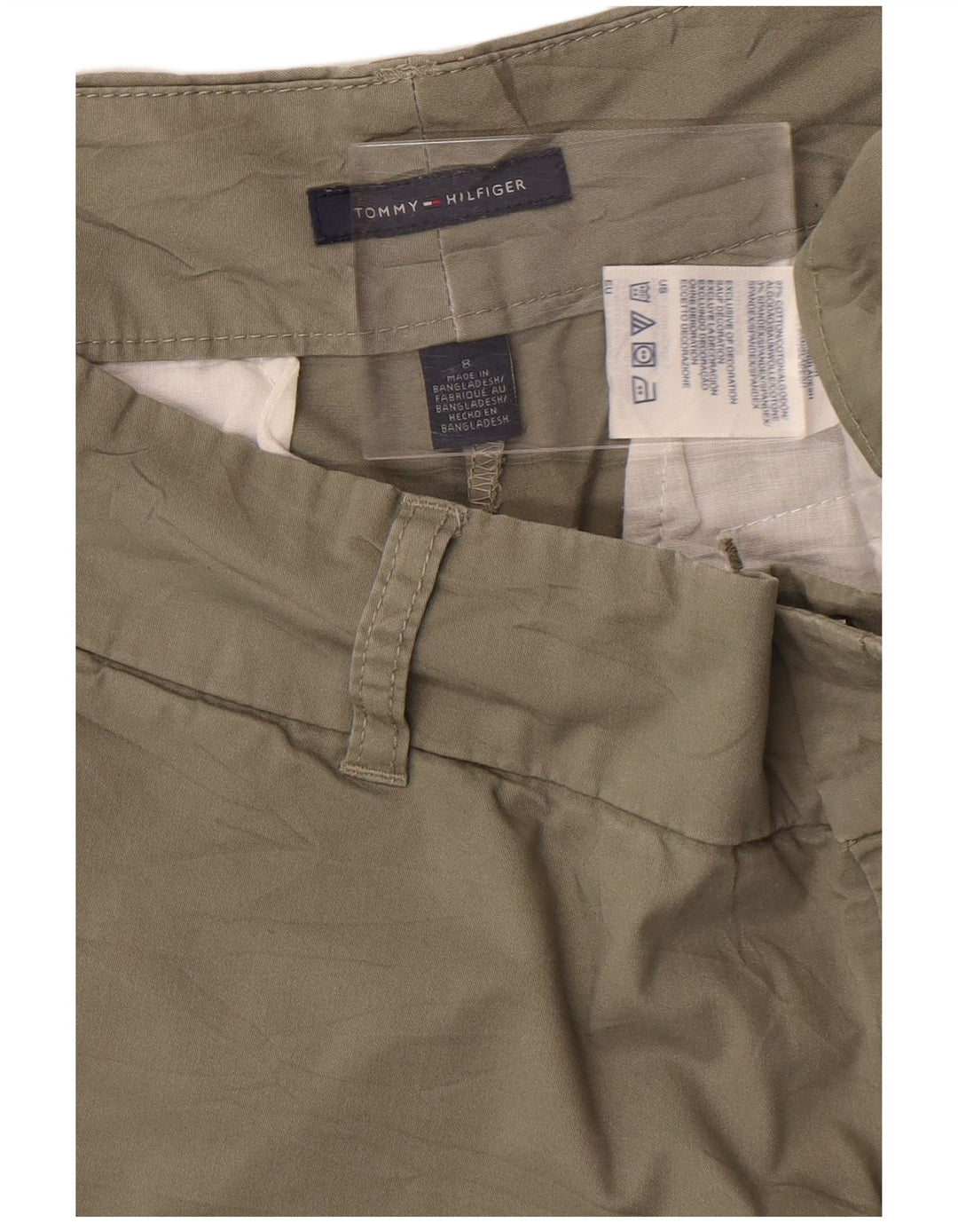 Tommy Hilfiger Chino Shorts til kvinder US 8 Medium W32 Khaki Bomuld