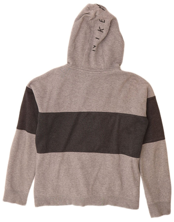 Nike Boys Air Graphic hættetrøje med lynlås 13-14 år XL Grå Colourblock