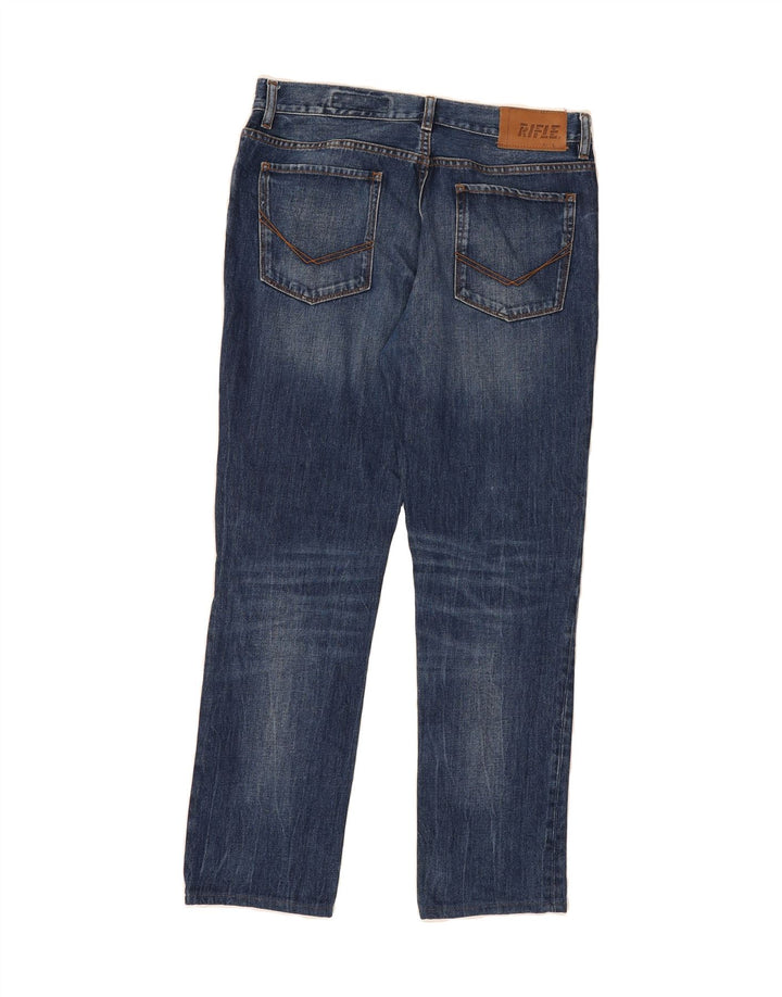 RIFLE Mens Straight Jeans W33 L30 Blue Cotton Vintage Rifle and Second-Hand Rifle from Messina Hembry 