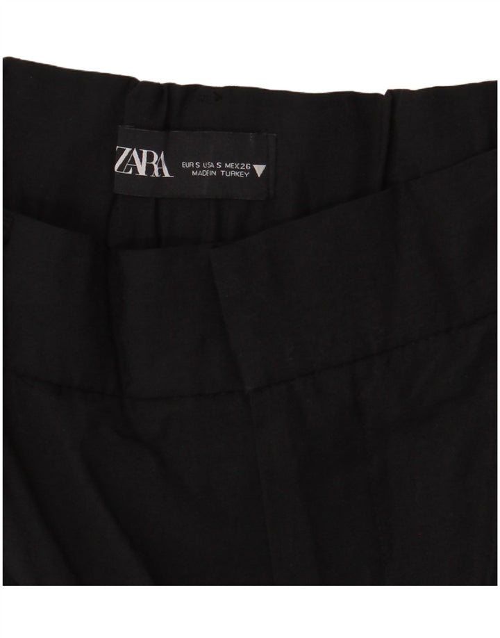 ZARA Pegged Chino Shorts til kvinder Small W26 Sort