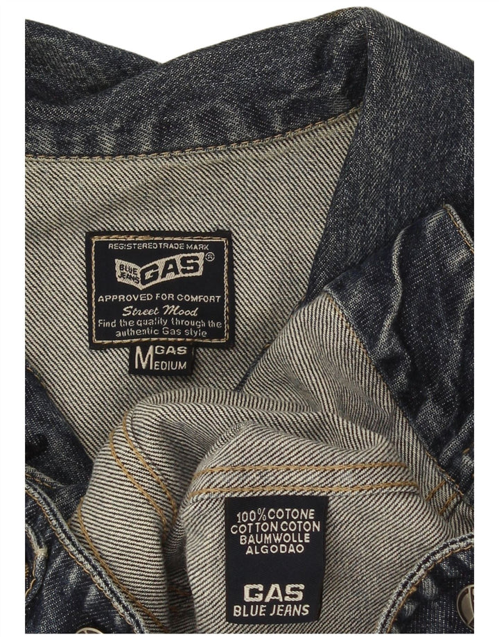 Gas Dame Denim Jacket UK 12 Medium Navy Blue Bomuld