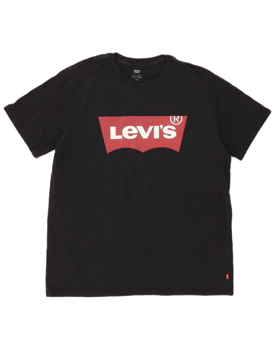 Levi's Herre Grafisk T-Shirt Top Stor Sort