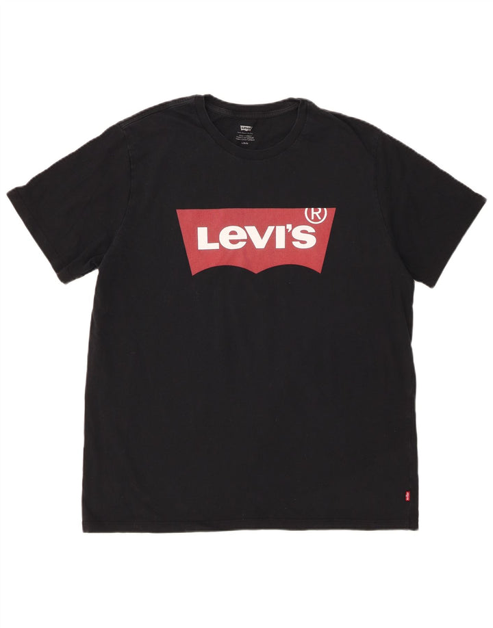 Levi's Herre Grafisk T-Shirt Top Stor Sort