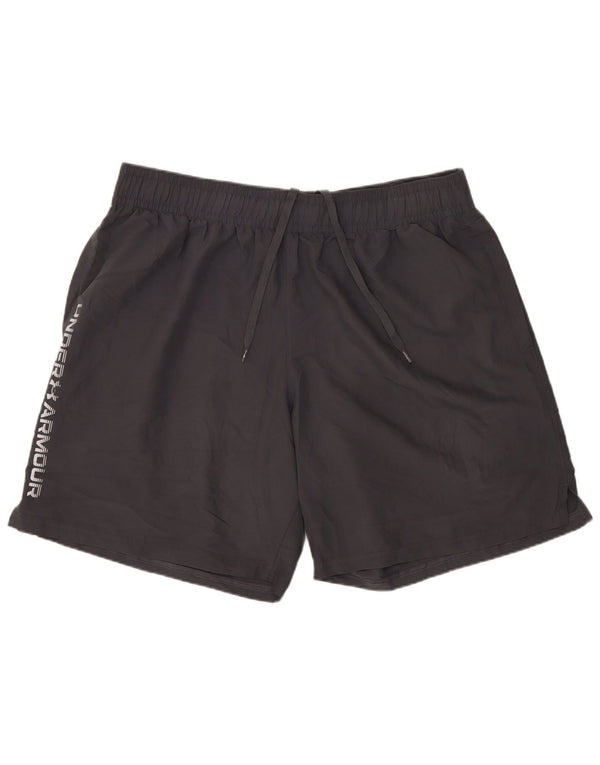 Under Armour Herre grafiske sportsshorts XL Grå polyester