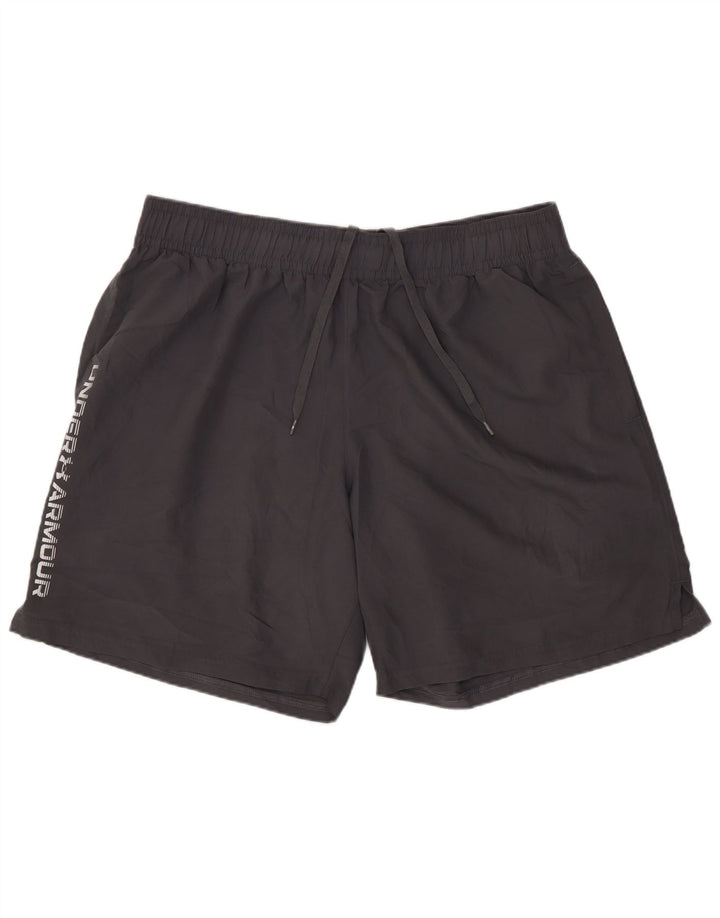 Under Armour Herre grafiske sportsshorts XL Grå polyester