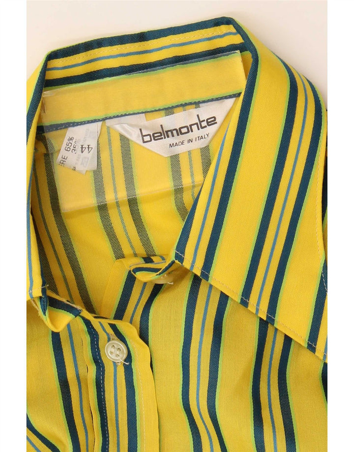 Belmonte Dame Kortærmet Bluse IT 44 Medium Gul Stribet
