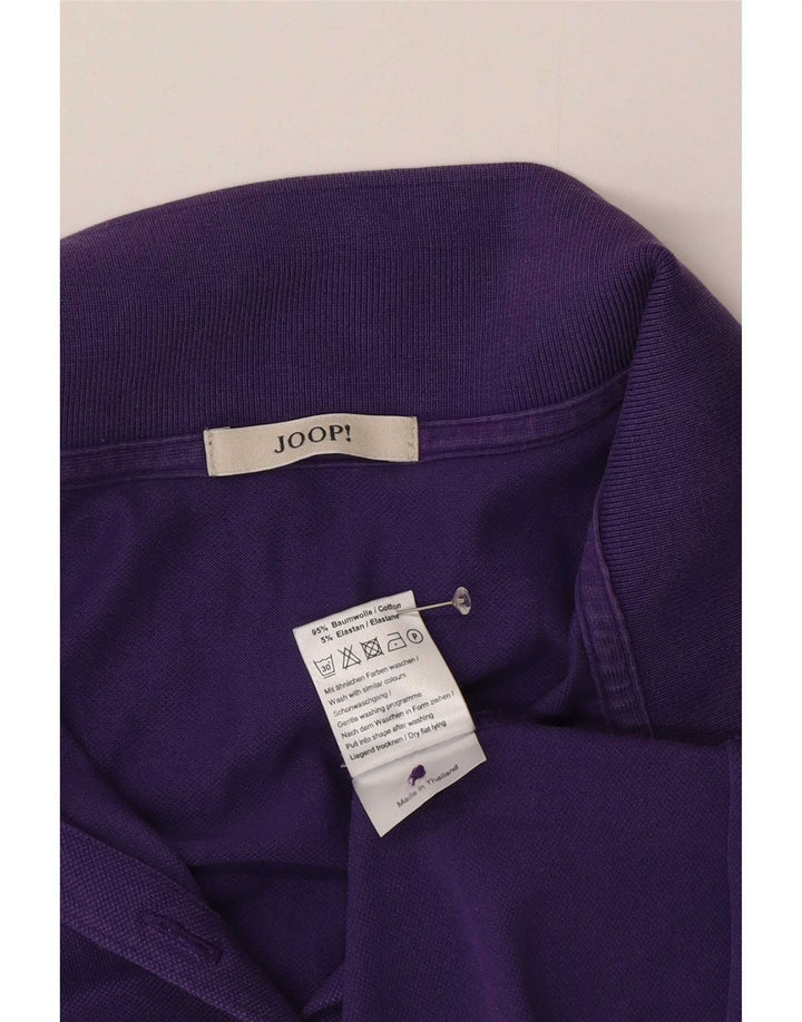 Joop Dame Polo Shirt IT 44 Medium Lilla Bomuld