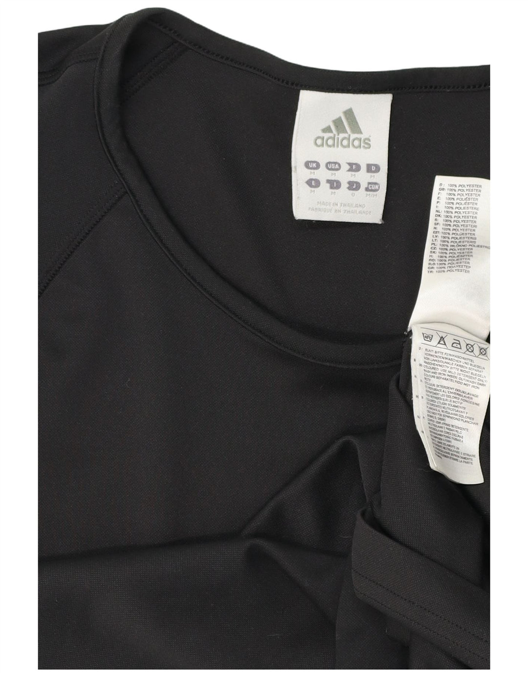 Adidas Grafisk T-shirt top mellem sort polyester til mænd