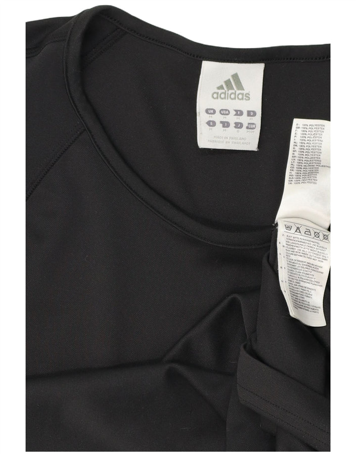 Adidas Grafisk T-shirt top mellem sort polyester til mænd