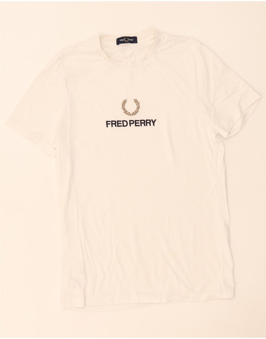 Fred Perry Herre grafisk T-shirt Top Lille hvid bomuld