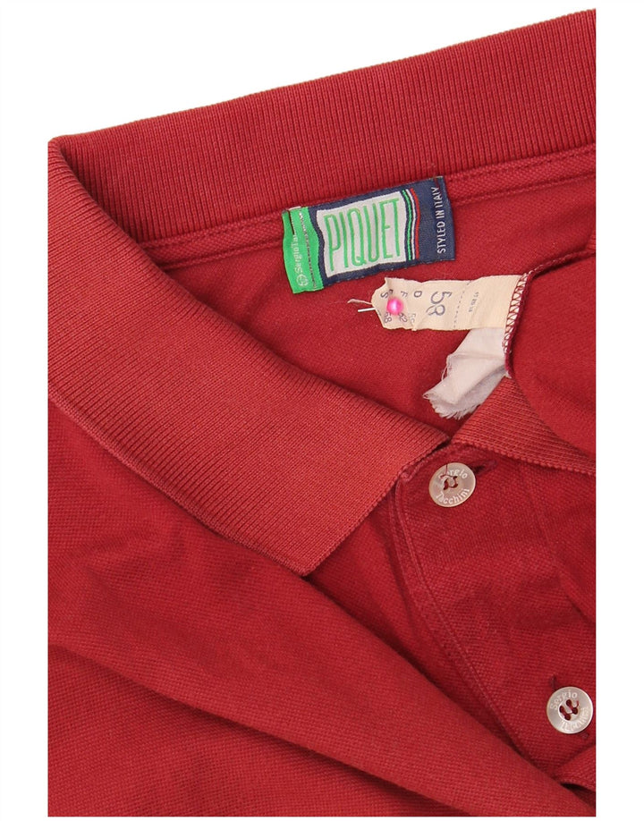 SERGIO TACCHINI Mens Polo Shirt IT 58 2XL Burgundy