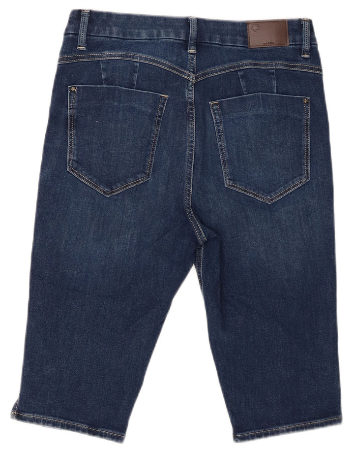 Marks & Spencer Dame denim Shorts UK 12 Medium W32 Blue Cotton