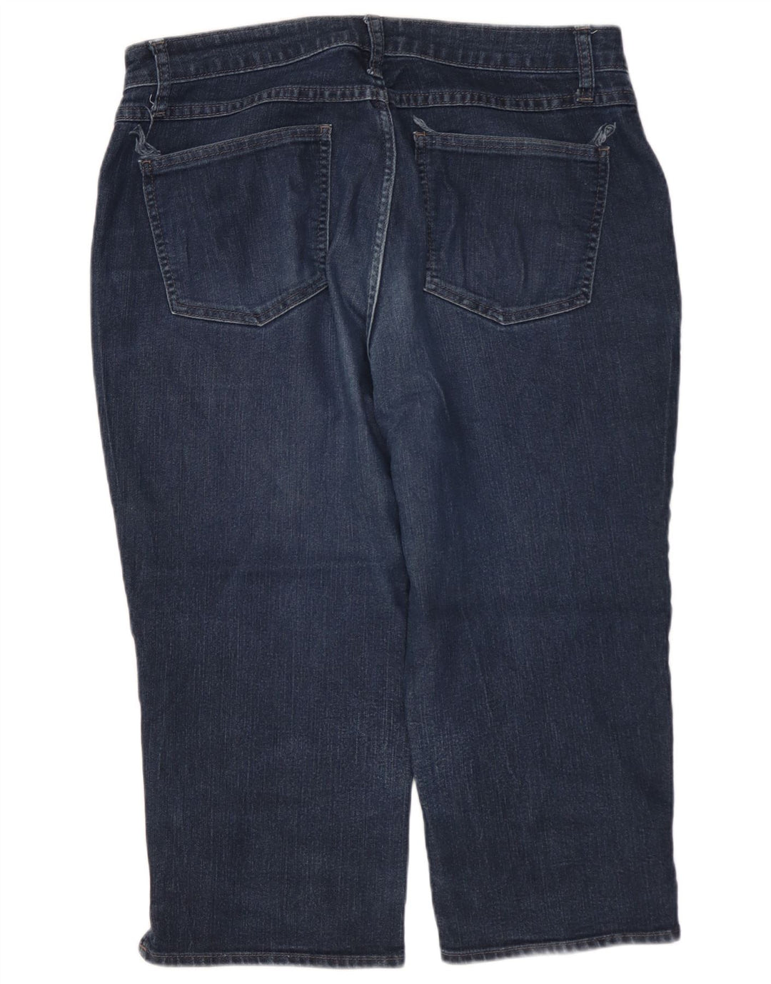 LEE Womens Riders Mid Rise Capri Jeans US 12 Large W32 L19 Navy Blue