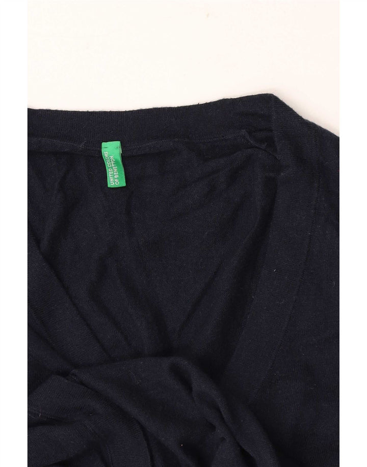 Benetton herre cardigan sweater lille marineblå