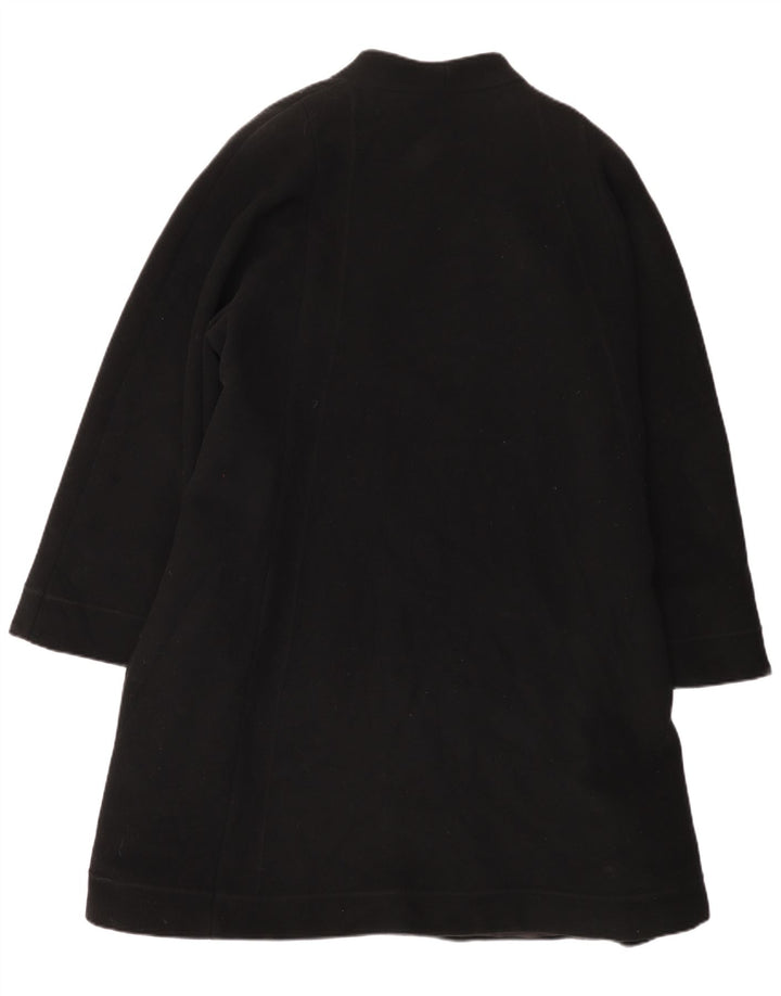 Vintage oversize overfrakke til kvinder UK 12 Medium Sort Uld