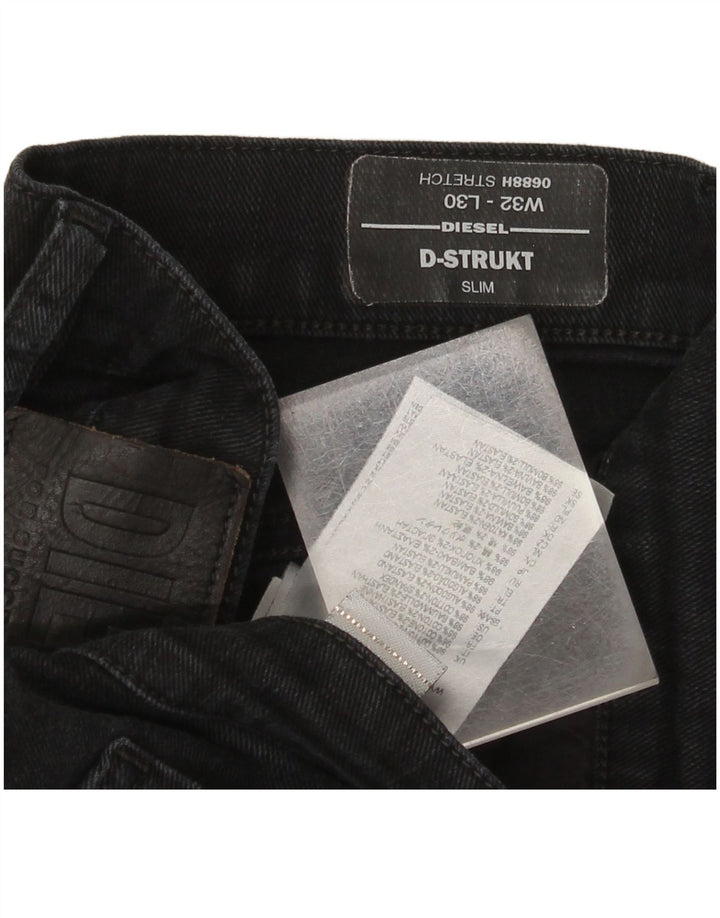 Diesel Herre D-Strukt Slim Jeans W32 L30 Sort Bomuld