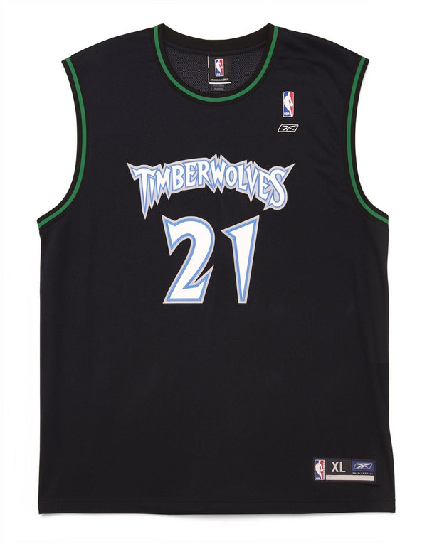 Reebok Mens Timberwolves NBA Graphic Vest Top XL Navy Blue Nylon Sports