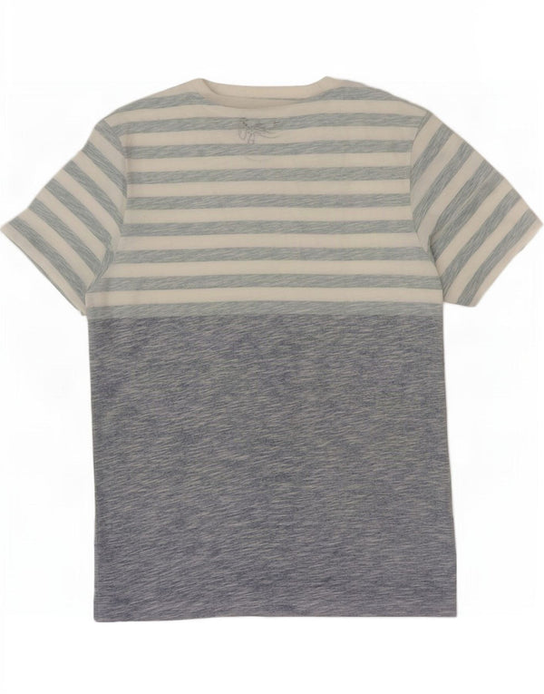 Jack & Jones Mens T-Shirt Top Small Blue Striped