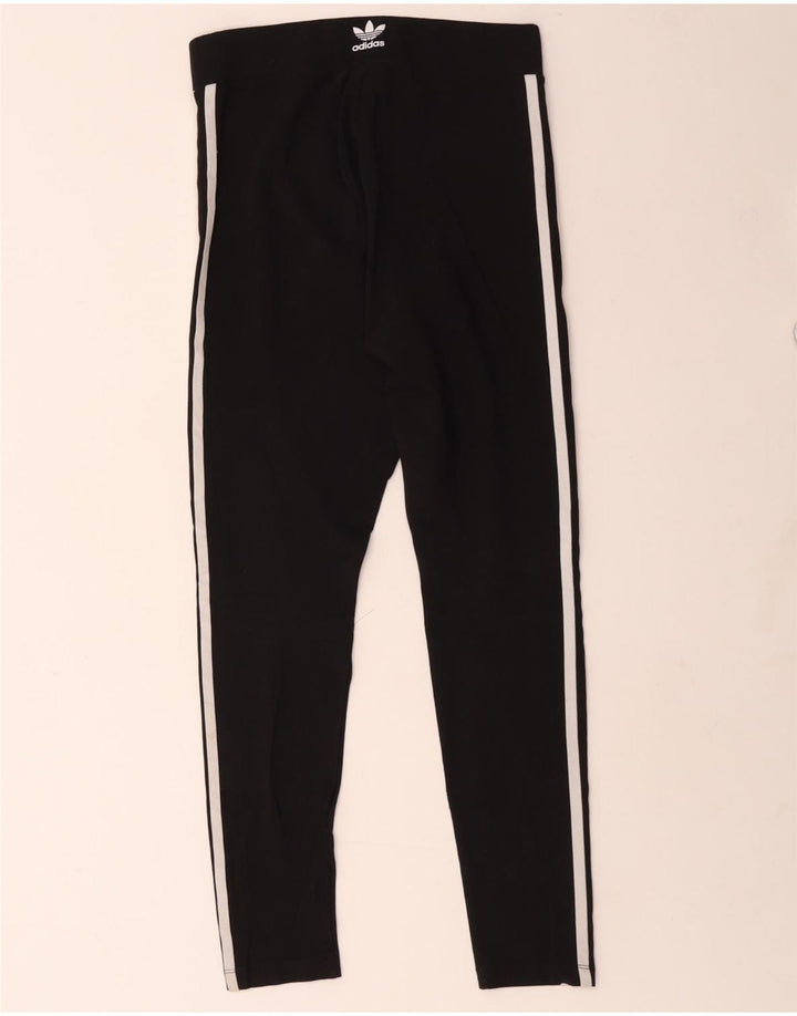 Adidas Dame Leggings UK 8/10 Small Black Bomuld
