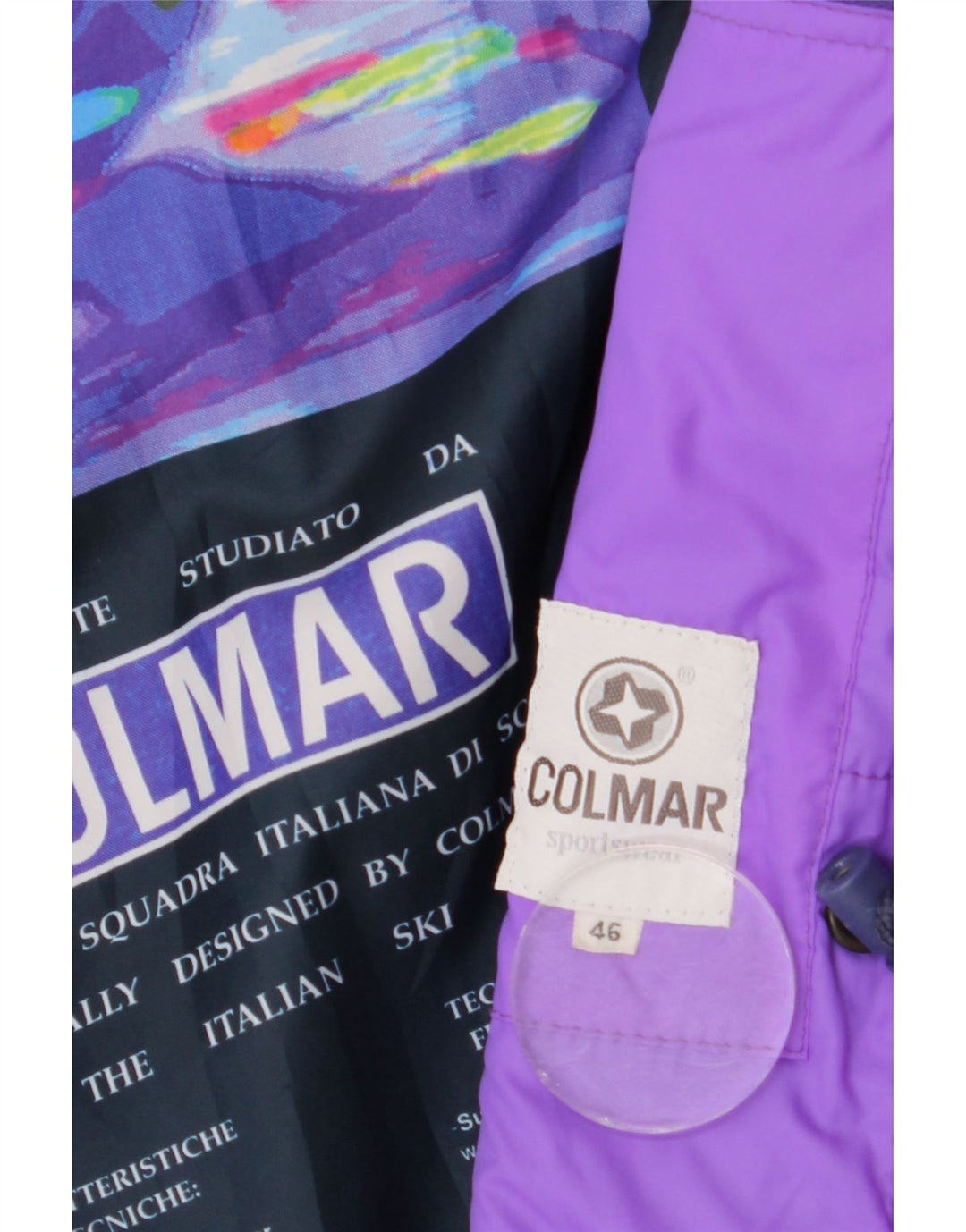 COLMAR Oversized grafisk skijakke til kvinder IT 46 Large Flerfarvet