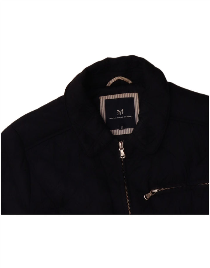 CREW CLOTHING Womens Quilted Jacket UK 14 Medium  Navy Blue Polyester