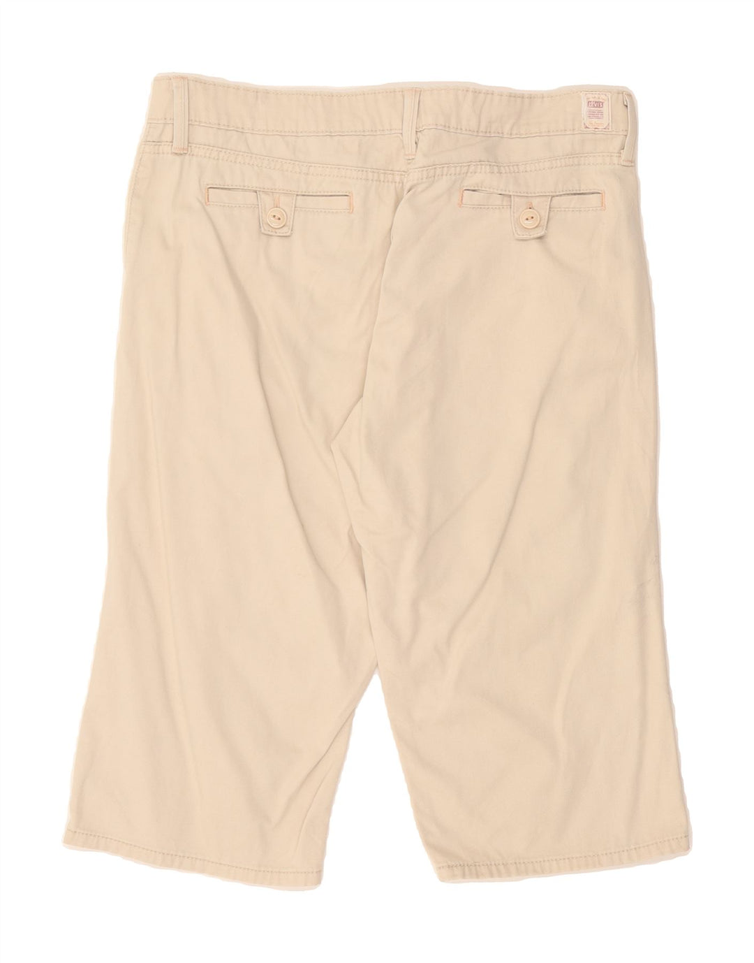 LEVI'S Womens Bermuda Shorts US 12 Large W34  Beige Cotton Vintage Levi's and Second-Hand Levi's from Messina Hembry 