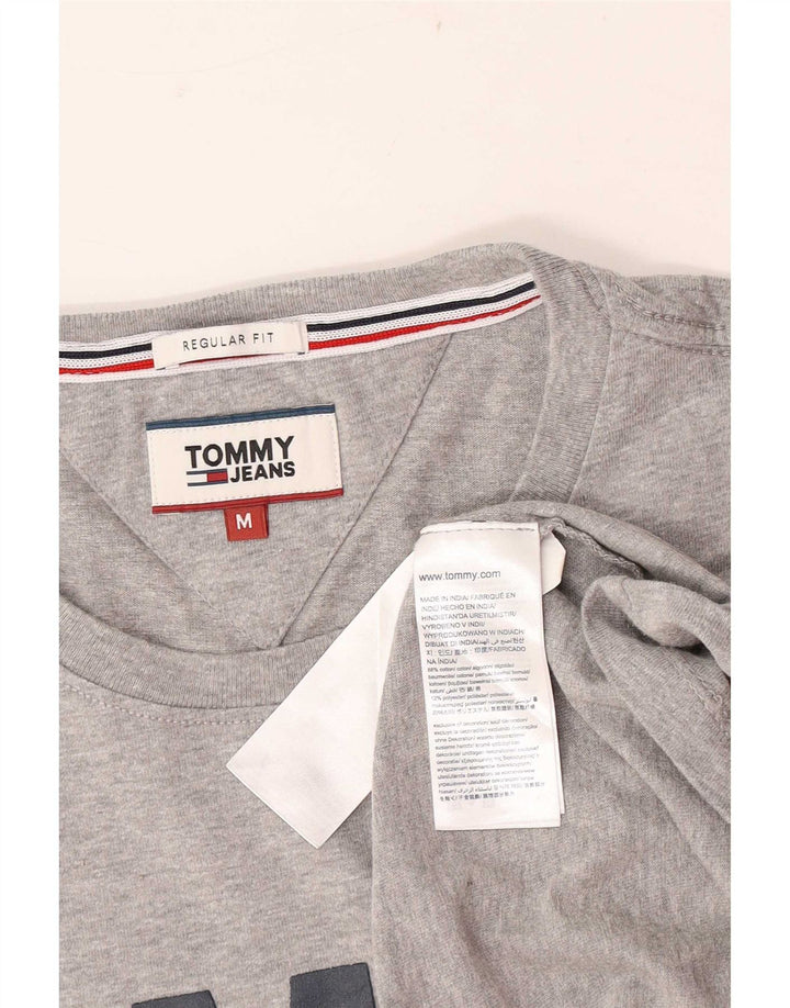 Tommy Hilfiger Herre Regular Fit grafisk T-shirt top mellemgrå bomuld