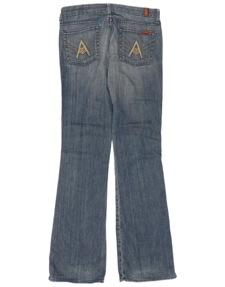 7 For All Mankind Kvinder Flared Jeans W32 L34 Blå Bomuld