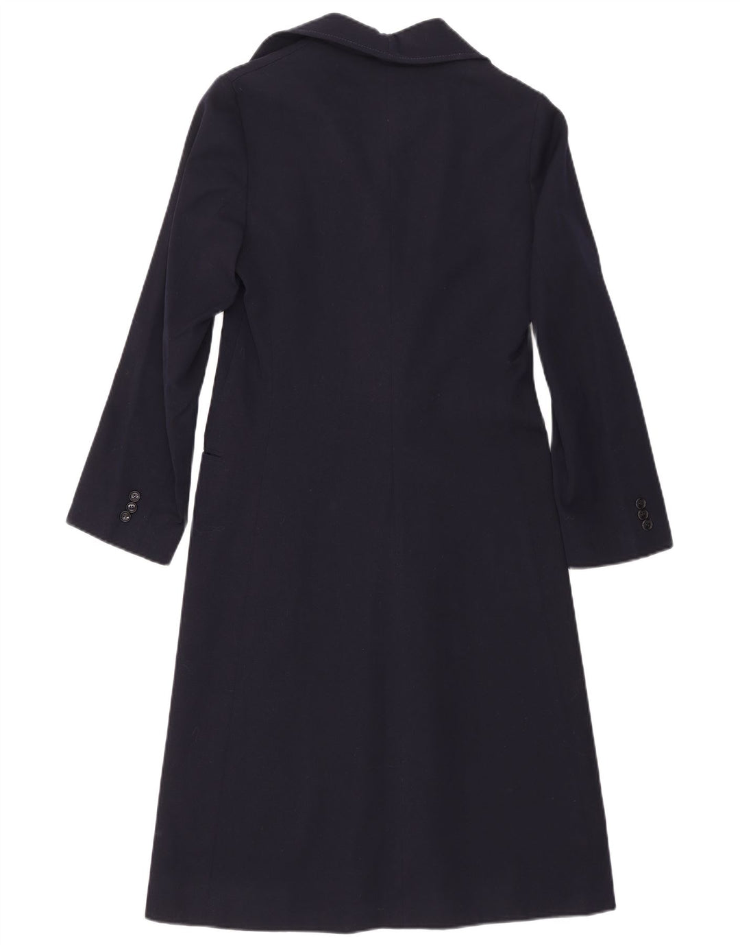 Vintage Dame Åben Overfrakke UK 8 Small Navy Blue