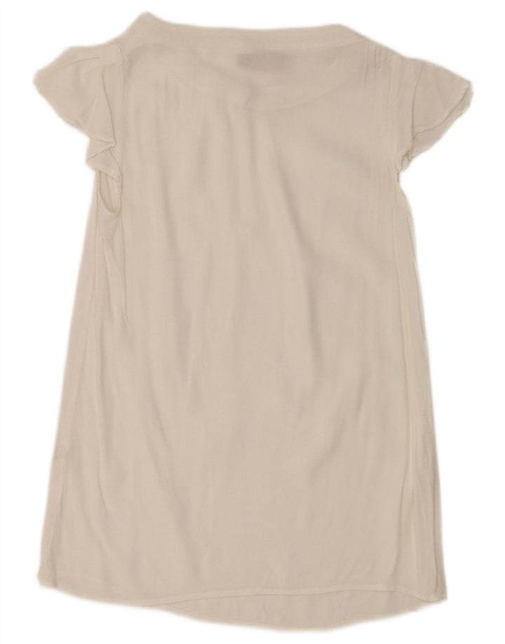 Trussardi Jeans Dame Longline Bluse Top IT 38 XS Hvid