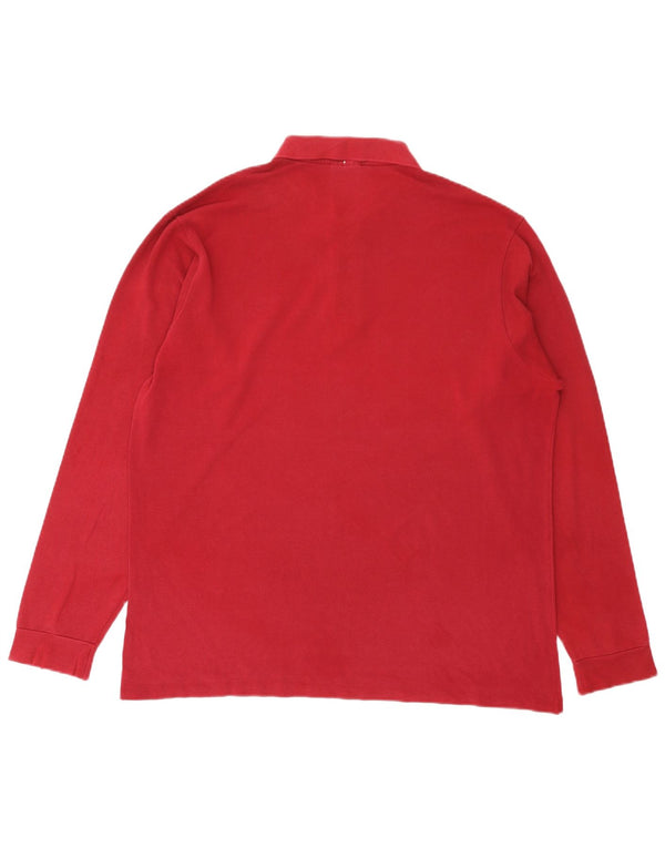 Lacoste Langærmet Polo Shirt til mænd Størrelse 6 XL Bourgogne bomuld