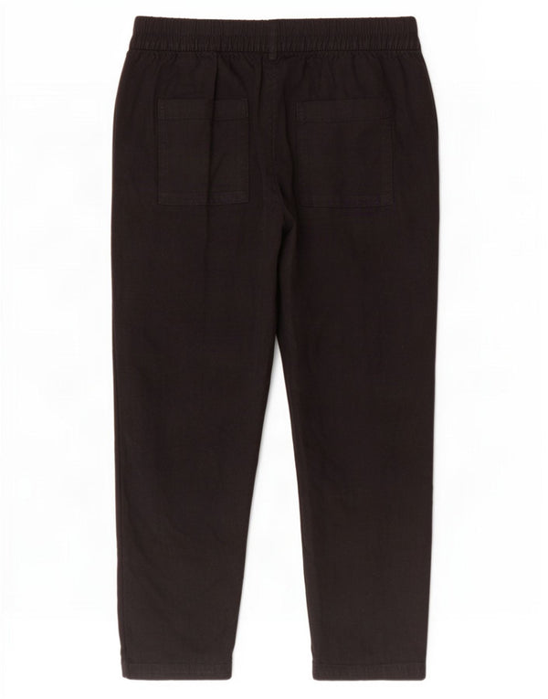 Marks & Spencer Womens Cropped Trousers UK 12 Medium W28 L24 Black