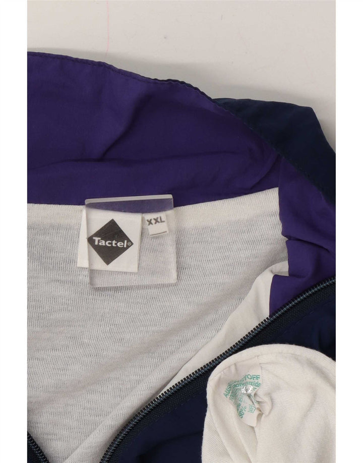 Tactel Træningsdragt til mænd Top jakke 2XL Marineblå Colourblock Polyamid